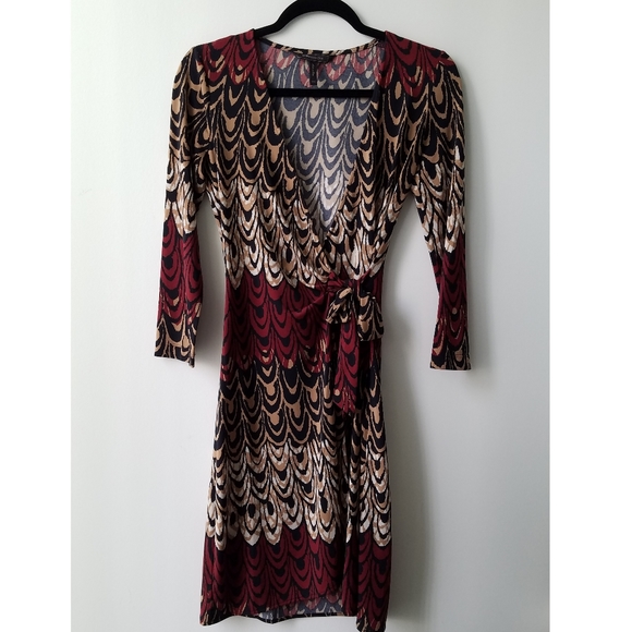 BCBG Long-Sleeve Wrap Dress - Size XXS - Picture 5 of 10